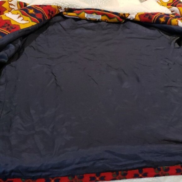 STANFORD Coat Lightweight fleece with Sherpa hoodie 2 front  pockets Size ta - Picture 9 of 11